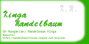 kinga mandelbaum business card